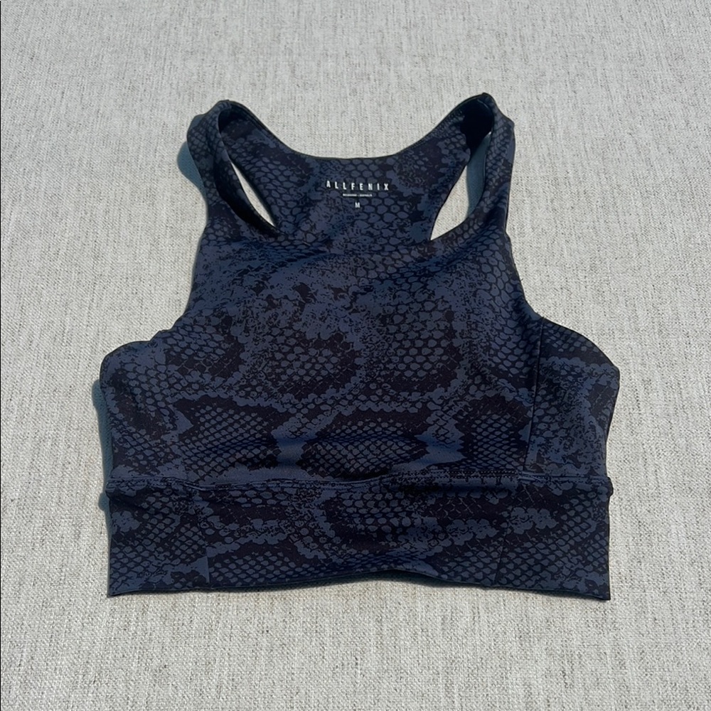 Women’s Allfenix Athletica‎ Black Snake Print Sports Bra